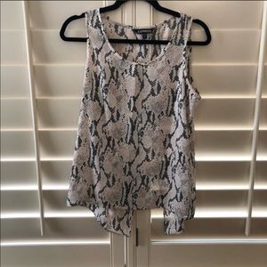 Snake print tank from Express